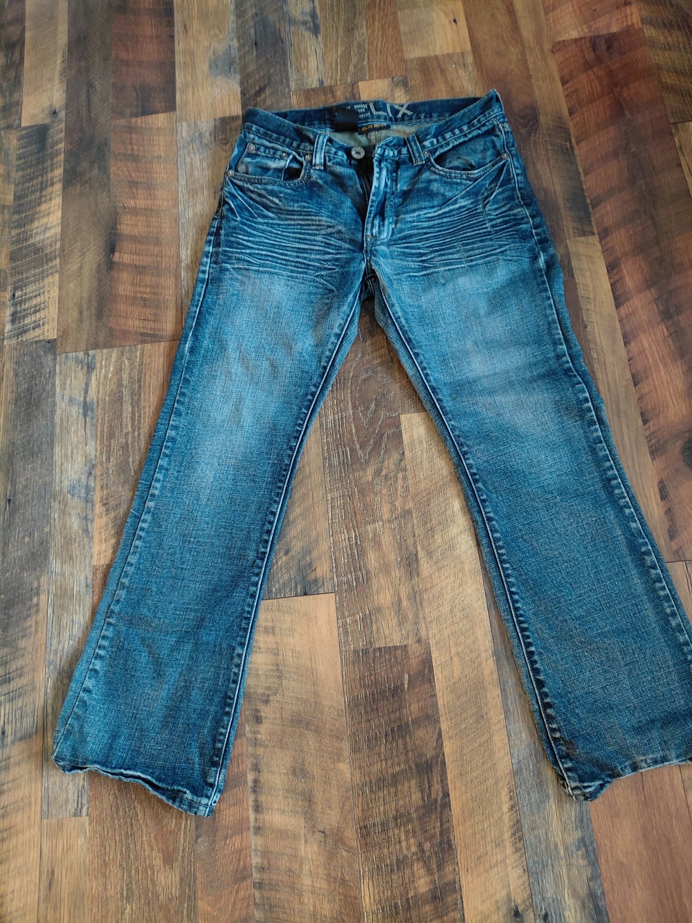 Helix Faded Blue Boot-Cut Jeans